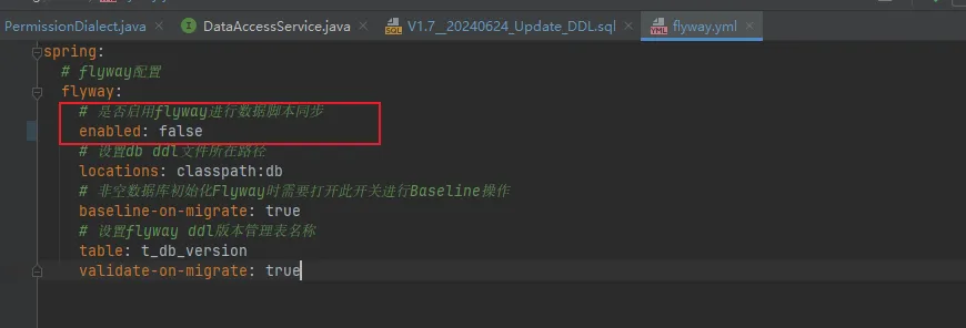 flyway-yml-disable